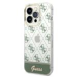 Husa Guess 4G Pattern Script compatibila cu iPhone 14 Pro, Khaki 3 - lerato.ro