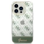 Husa Guess 4G Pattern Script compatibila cu iPhone 14 Pro, Khaki 2 - lerato.ro