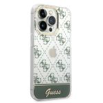 Husa Guess 4G Pattern Script compatibila cu iPhone 14 Pro, Khaki 5 - lerato.ro