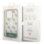 Husa Guess 4G Pattern Script compatibila cu iPhone 14 Pro, Khaki 9 - lerato.ro