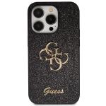 Husa Guess Glitter Script Big 4G compatibila cu iPhone 14 Pro, Negru 2 - lerato.ro
