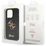 Husa Guess Glitter Script Big 4G compatibila cu iPhone 14 Pro, Negru 9 - lerato.ro