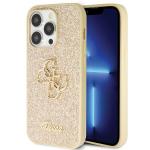 Husa Guess Glitter Script Big 4G compatibila cu iPhone 14 Pro, Gold 4 - lerato.ro