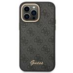 Husa Guess 4G Vintage Gold Logo compatibila cu iPhone 14 Pro, Negru 2 - lerato.ro