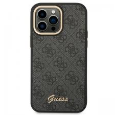Husa Guess 4G Vintage Gold Logo compatibila cu iPhone 14 Pro, Negru