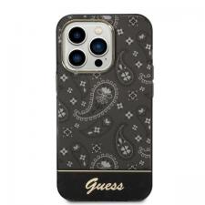Husa Guess Bandana Paisley compatibila cu iPhone 14 Pro, Negru