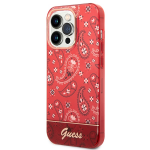 Husa Guess Bandana Paisley compatibila cu iPhone 14 Pro, Rosu 3 - lerato.ro