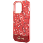 Husa Guess Bandana Paisley compatibila cu iPhone 14 Pro, Rosu 7 - lerato.ro