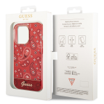 Husa Guess Bandana Paisley compatibila cu iPhone 14 Pro, Rosu 9 - lerato.ro
