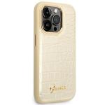 Husa Guess Croco Collection compatibila cu iPhone 14 Pro, Gold 5 - lerato.ro