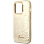 Husa Guess Croco Collection compatibila cu iPhone 14 Pro, Gold 7 - lerato.ro
