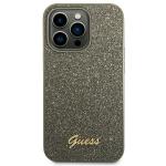 Husa Guess Glitter Script compatibila cu iPhone 14 Pro, Verde 2 - lerato.ro