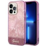 Husa Guess Jungle Collection compatibila cu iPhone 14 Pro, Roz 4 - lerato.ro