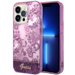 Husa Guess Porcelain Collection compatibila cu iPhone 14 Pro, Fucsia 4 - lerato.ro