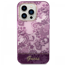 Husa Guess Porcelain Collection compatibila cu iPhone 14 Pro, Fucsia