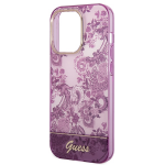 Husa Guess Porcelain Collection compatibila cu iPhone 14 Pro, Fucsia 7 - lerato.ro