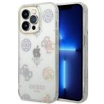 Husa Guess Peony Glitter compatibila cu iPhone 14 Pro, Transparent 4 - lerato.ro