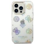 Husa Guess Peony Glitter compatibila cu iPhone 14 Pro, Transparent 2 - lerato.ro