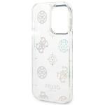 Husa Guess Peony Glitter compatibila cu iPhone 14 Pro, Transparent 8 - lerato.ro