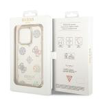 Husa Guess Peony Glitter compatibila cu iPhone 14 Pro, Transparent 9 - lerato.ro