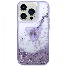 Husa Guess Liquid Glitter Palm Collection compatibila cu iPhone 14 Pro, Violet