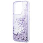 Husa Guess Liquid Glitter Palm Collection compatibila cu iPhone 14 Pro, Violet 7 - lerato.ro