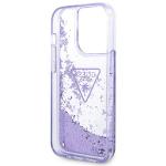 Husa Guess Liquid Glitter Palm Collection compatibila cu iPhone 14 Pro, Violet 8 - lerato.ro