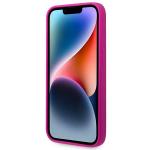 Husa Guess Silicone Vintage Gold Logo compatibila cu iPhone 14 Pro, Fucsia 6 - lerato.ro