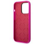Husa Guess Silicone Vintage Gold Logo compatibila cu iPhone 14 Pro, Fucsia 8 - lerato.ro