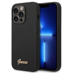 Husa Guess Silicone Vintage Gold Logo compatibila cu iPhone 14 Pro, Negru 4 - lerato.ro