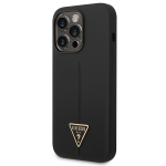 Husa Guess Silicone Triangle compatibila cu iPhone 14 Pro, Negru 3 - lerato.ro