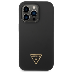 Husa Guess Silicone Triangle compatibila cu iPhone 14 Pro, Negru 2 - lerato.ro