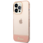 Husa Guess Translucent compatibila cu iPhone 14 Pro, Roz 3 - lerato.ro
