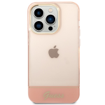 Husa Guess Translucent compatibila cu iPhone 14 Pro, Roz 2 - lerato.ro