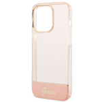 Husa Guess Translucent compatibila cu iPhone 14 Pro, Roz 7 - lerato.ro