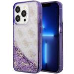 Husa Guess Liquid Glitter Translucent 4G compatibila cu iPhone 14 Pro, Violet 4 - lerato.ro