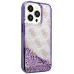 Husa Guess Liquid Glitter Translucent 4G compatibila cu iPhone 14 Pro, Violet 5 - lerato.ro