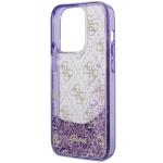 Husa Guess Liquid Glitter Translucent 4G compatibila cu iPhone 14 Pro, Violet 7 - lerato.ro