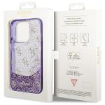 Husa Guess Liquid Glitter Translucent 4G compatibila cu iPhone 14 Pro, Violet 9 - lerato.ro
