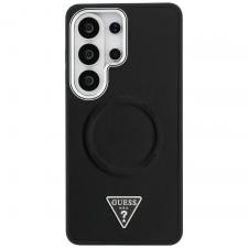 Huse si carcase Samsung , Carcasa Guess Embossed Ring Triangle Logo cu MagSafe compatibila cu Samsung Galaxy S26 Ultra, Negru, lerato.ro