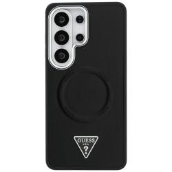 Carcasa Guess Embossed Ring Triangle Logo cu MagSafe compatibila cu Samsung Galaxy S26 Ultra, Negru