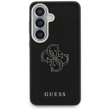 Carcasa Guess Grained Big 4G Metal Logo compatibila cu Samsung Galaxy S26 Plus, Negru
