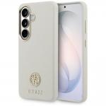 Carcasa Guess Rhinestone Round Logo cu MagSafe compatibila cu Samsung Galaxy S26, Bej 4 - lerato.ro