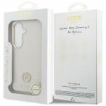 Carcasa Guess Rhinestone Round Logo cu MagSafe compatibila cu Samsung Galaxy S26, Bej 9 - lerato.ro