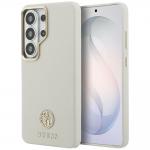 Carcasa Guess Rhinestone Round Logo cu MagSafe compatibila cu Samsung Galaxy S26 Ultra, Bej 4 - lerato.ro