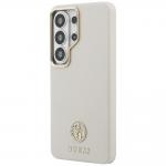 Carcasa Guess Rhinestone Round Logo cu MagSafe compatibila cu Samsung Galaxy S26 Ultra, Bej 3 - lerato.ro