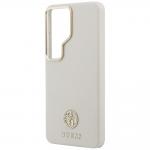 Carcasa Guess Rhinestone Round Logo cu MagSafe compatibila cu Samsung Galaxy S26 Ultra, Bej 7 - lerato.ro