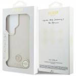 Carcasa Guess Rhinestone Round Logo cu MagSafe compatibila cu Samsung Galaxy S26 Ultra, Bej 9 - lerato.ro