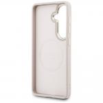 Carcasa Guess Saffiano Peony Embossed Ring cu MagSafe compatibila cu Samsung Galaxy S26 Plus, Roz 8 - lerato.ro