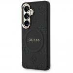 Carcasa Guess Saffiano Peony Embossed Ring cu MagSafe compatibila cu Samsung Galaxy S26, Negru 3 - lerato.ro